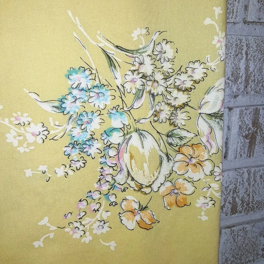 Vintage Penney's Double Bed Flat Sheet 81x108 Mid 1960s Sunny, Cottage,...